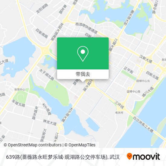 639路(蔷薇路永旺梦乐城-观湖路公交停车场)地图