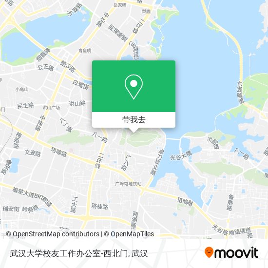武汉大学校友工作办公室-西北门地图