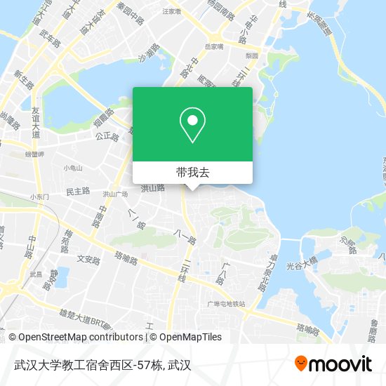武汉大学教工宿舍西区-57栋地图