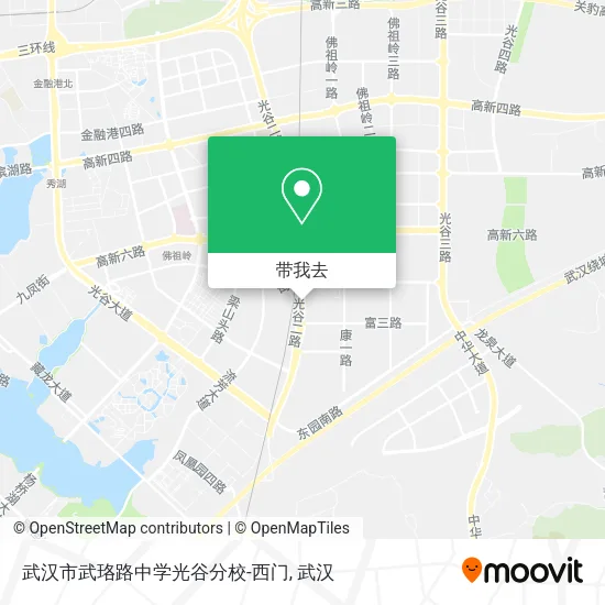 武汉市武珞路中学光谷分校-西门地图