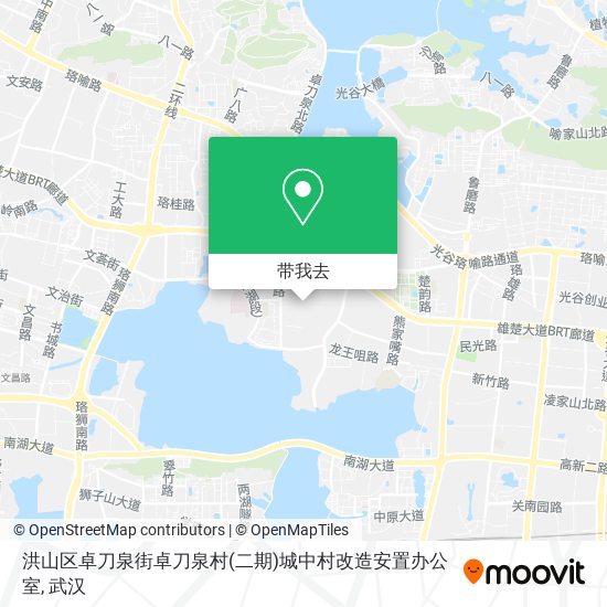 洪山区卓刀泉街卓刀泉村(二期)城中村改造安置办公室地图