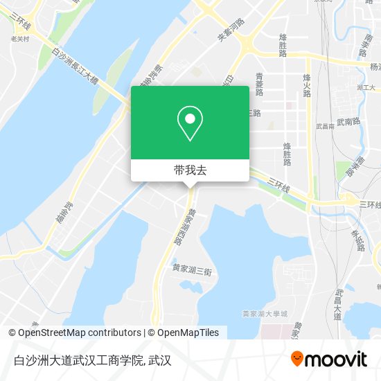 白沙洲大道武汉工商学院地图