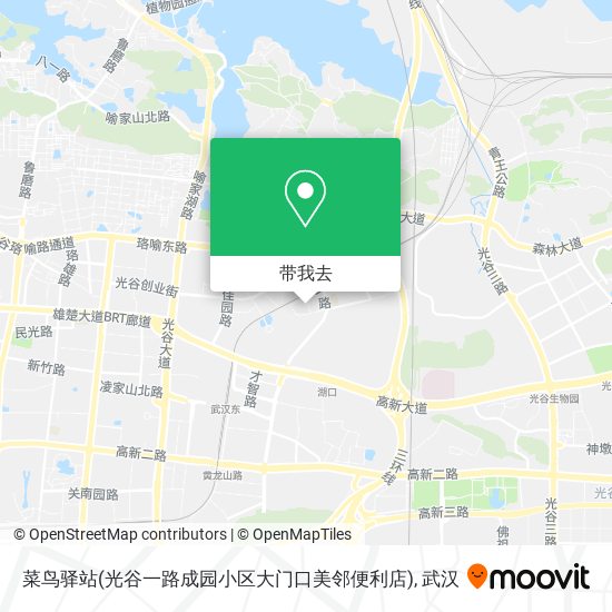 菜鸟驿站(光谷一路成园小区大门口美邻便利店)地图