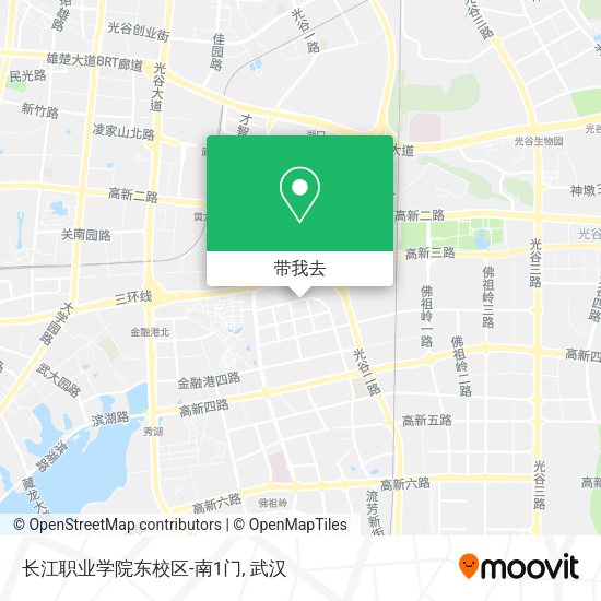 长江职业学院东校区-南1门地图