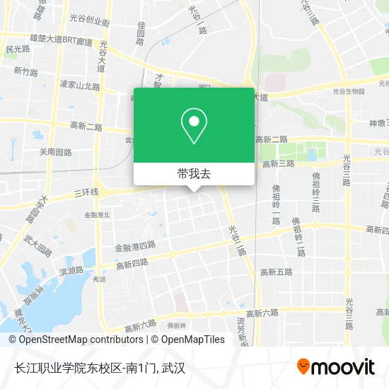 长江职业学院东校区-南1门地图