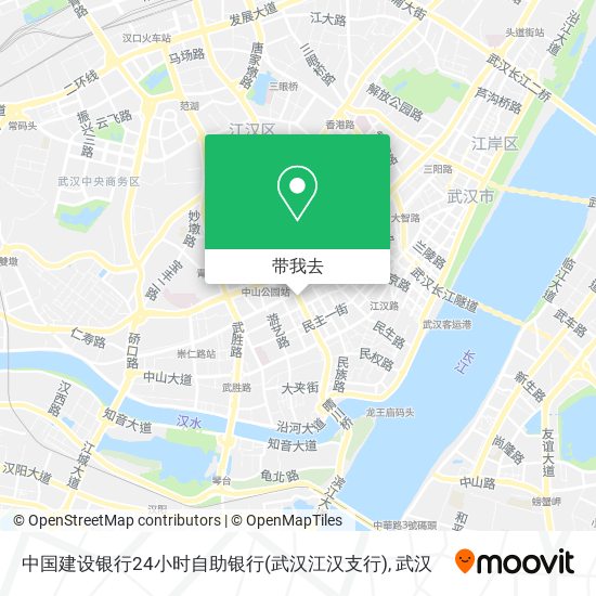 中国建设银行24小时自助银行(武汉江汉支行)地图