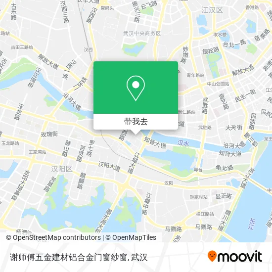 谢师傅五金建材铝合金门窗纱窗地图