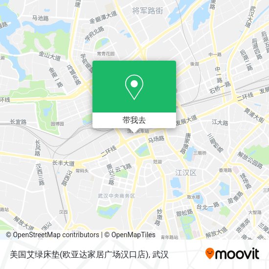 美国艾绿床垫(欧亚达家居广场汉口店)地图