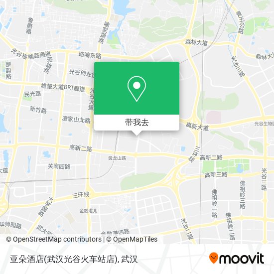 亚朵酒店(武汉光谷火车站店)地图