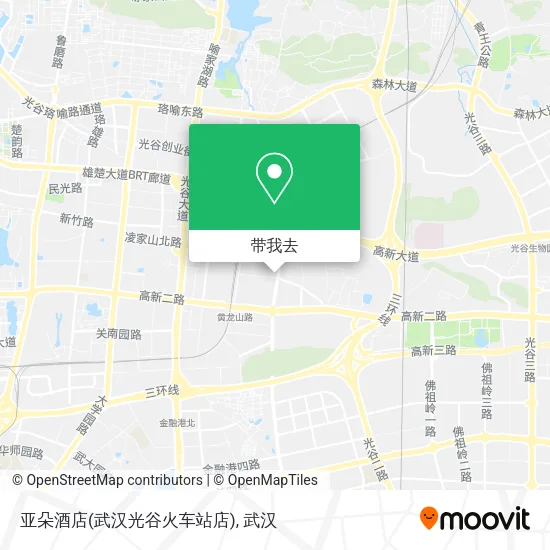 亚朵酒店(武汉光谷火车站店)地图