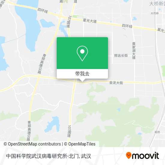 中国科学院武汉病毒研究所-北门地图