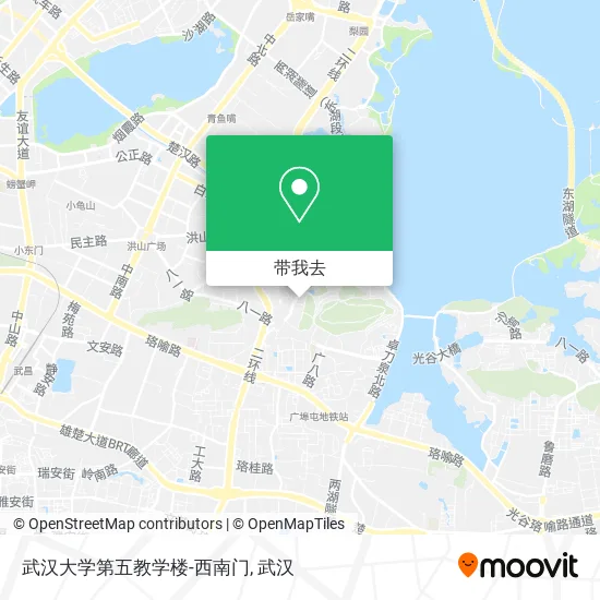 武汉大学第五教学楼-西南门地图