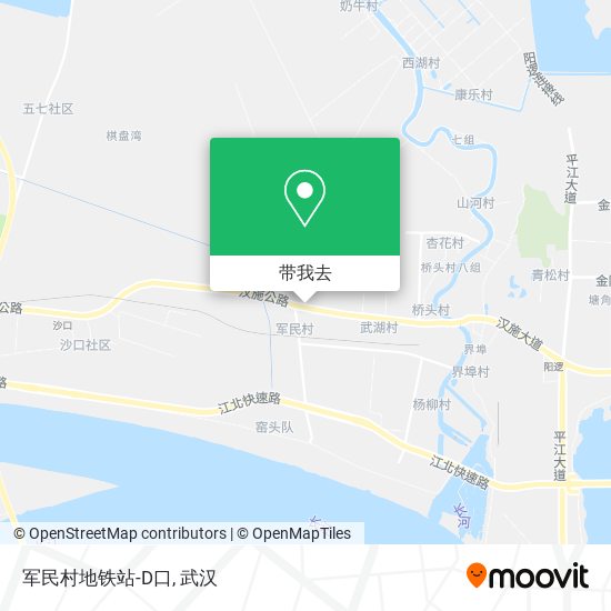 军民村地铁站-D口地图