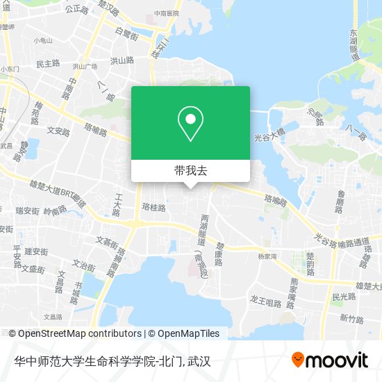 华中师范大学生命科学学院-北门地图