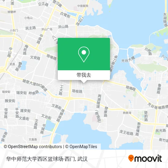 华中师范大学西区篮球场-西门地图