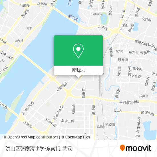 洪山区张家湾小学-东南门地图