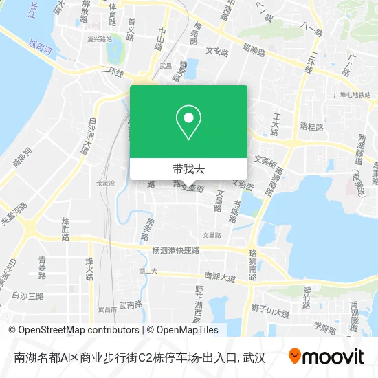 南湖名都A区商业步行街C2栋停车场-出入口地图