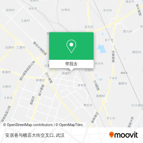 安居巷与横店大街交叉口地图