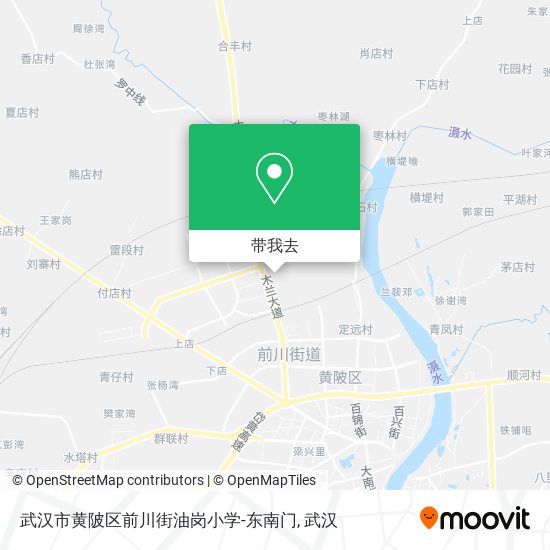 武汉市黄陂区前川街油岗小学-东南门地图