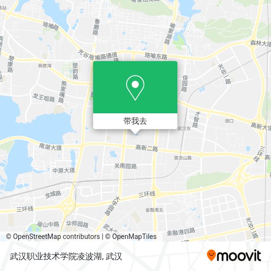 武汉职业技术学院凌波湖地图