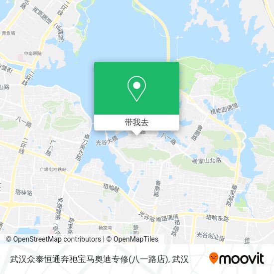 武汉众泰恒通奔驰宝马奥迪专修(八一路店)地图