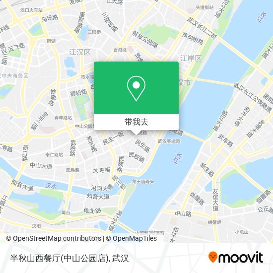 半秋山西餐厅(中山公园店)地图