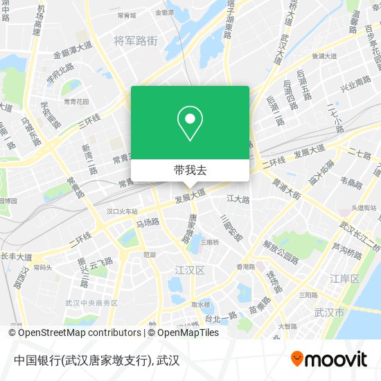 中国银行(武汉唐家墩支行)地图