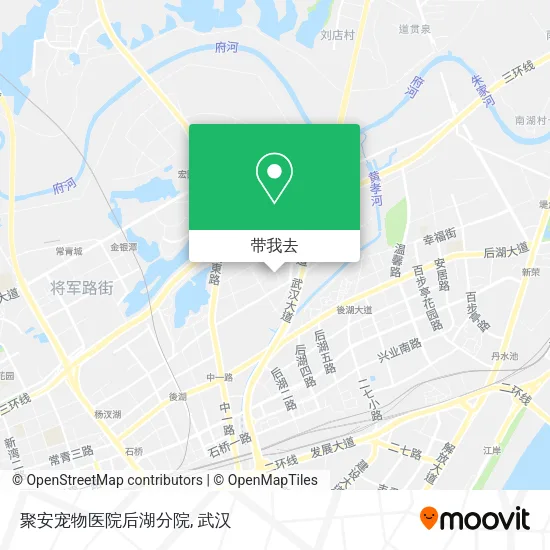 聚安宠物医院后湖分院地图