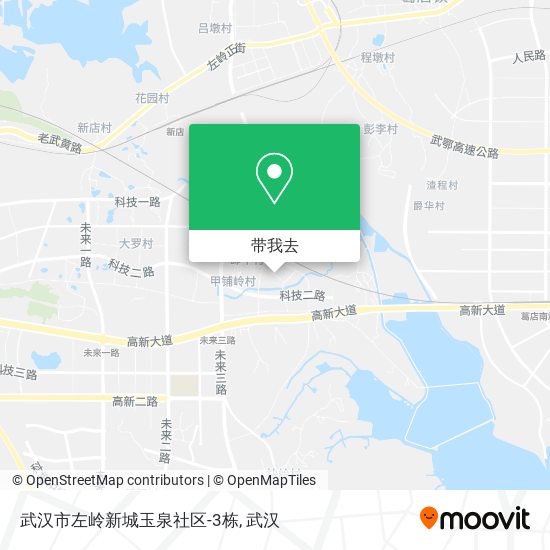 武汉市左岭新城玉泉社区-3栋地图