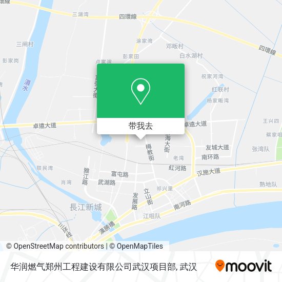 华润燃气郑州工程建设有限公司武汉项目部地图