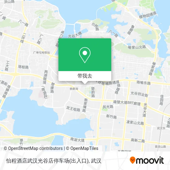 怡程酒店武汉光谷店停车场(出入口)地图