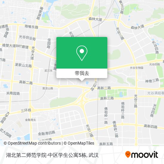 湖北第二师范学院-中区学生公寓5栋地图
