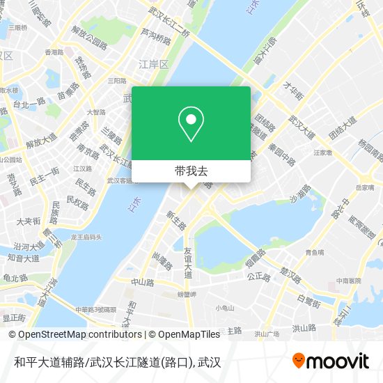 和平大道辅路/武汉长江隧道(路口)地图