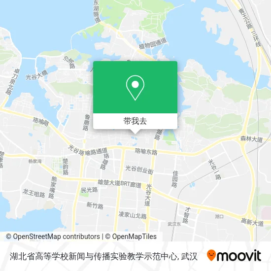湖北省高等学校新闻与传播实验教学示范中心地图