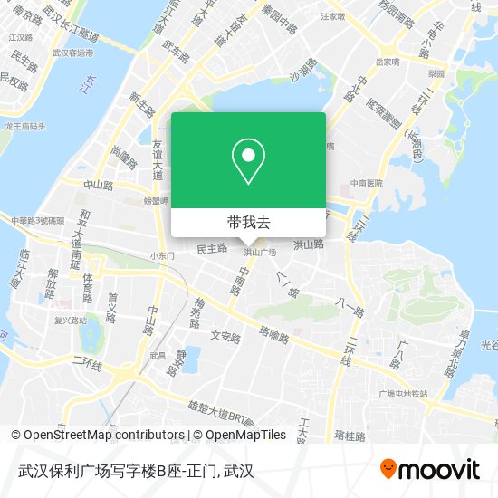 武汉保利广场写字楼B座-正门地图