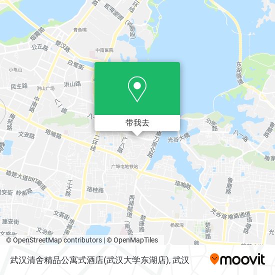 武汉清舍精品公寓式酒店(武汉大学东湖店)地图