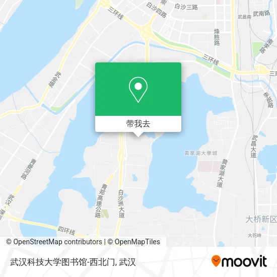 武汉科技大学图书馆-西北门地图