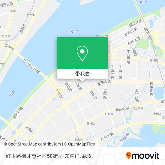 红卫路街才惠社区58街坊-东南门地图