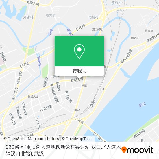 230路区间(后湖大道地铁新荣村客运站-汉口北大道地铁汉口北站)地图