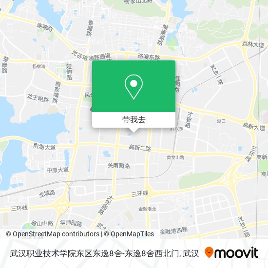 武汉职业技术学院东区东逸8舍-东逸8舍西北门地图