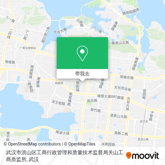 武汉市洪山区工商行政管理和质量技术监督局关山工商质监所地图