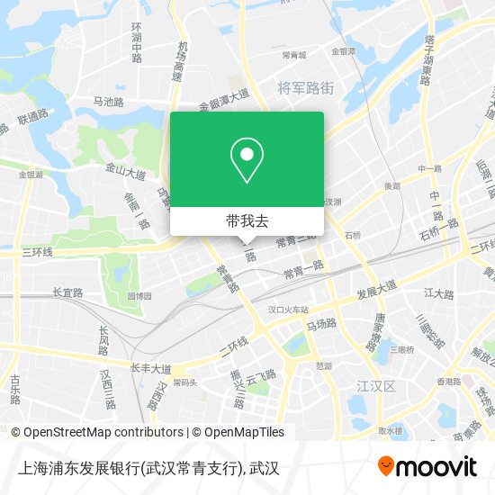 上海浦东发展银行(武汉常青支行)地图