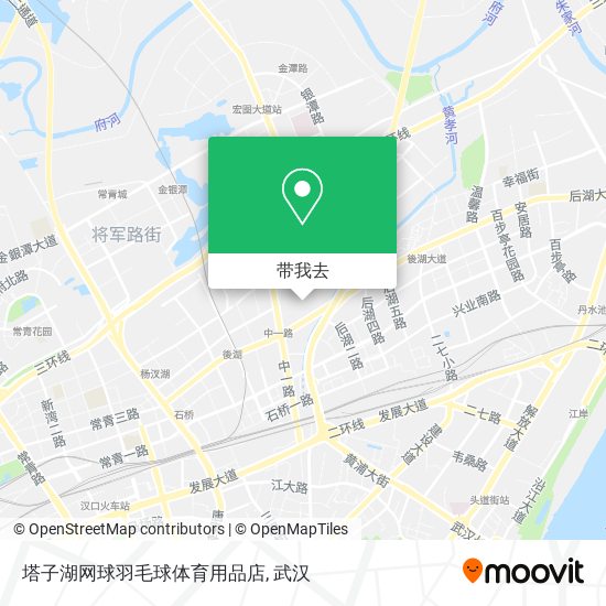 塔子湖网球羽毛球体育用品店地图