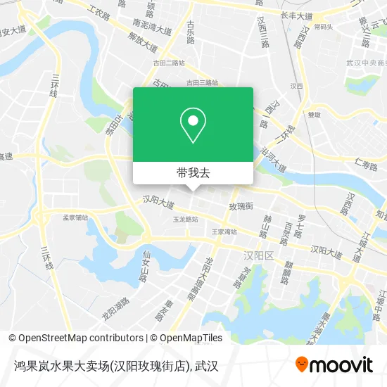 鸿果岚水果大卖场(汉阳玫瑰街店)地图