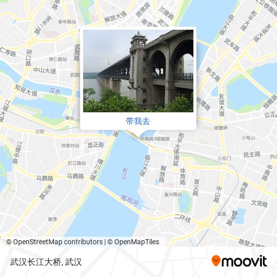 武汉长江大桥地图