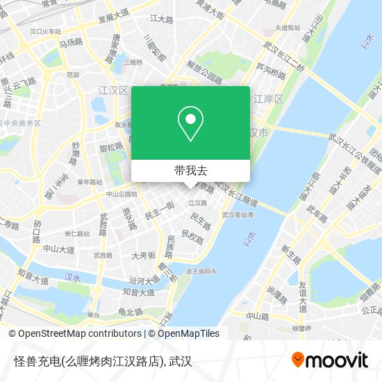 怪兽充电(么喱烤肉江汉路店)地图