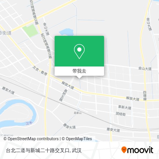台北二道与新城二十路交叉口地图