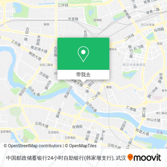 中国邮政储蓄银行24小时自助银行(韩家墩支行)地图