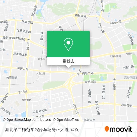 湖北第二师范学院停车场身正大道地图