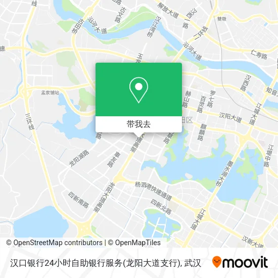 汉口银行24小时自助银行服务(龙阳大道支行)地图